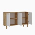 Consola, Odessa, Venedik, 120x73 cm, PAL, Stejar Safir / Alb
