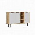 Consola, Odessa, Viyana, 120x75x29 cm, PAL, Stejar Safir / Alb