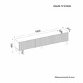 Comoda TV, Odessa, Oscar, 180x45x31 cm, PAL, Antracit