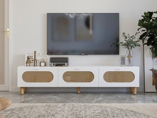 180x42 cm, Alb;Ratan