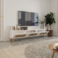 Comoda TV, Odessa, Elena, 180x42 cm, PAL, Alb / Ratan