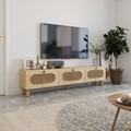 Comoda TV, Odessa, Elena, 180x42 cm, PAL, Stejar Safir / Ratan