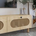 Comoda TV, Odessa, Elena, 180x42 cm, PAL, Stejar Safir / Ratan