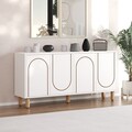 Consola, Odessa, Verona, 150x73x36 cm, PAL, Alb