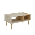 Masuta de cafea, Odessa, Austin, 90x40x50 cm, PAL, Travertin / Stejar Safir