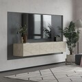 Comoda TV, Odessa, Alfa, 180x28 cm, PAL, Travertin