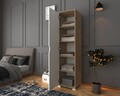 Dulap pentru haine, Miwood, 40 Cm 1600-014, 40x183x45 cm, PAL, Nuc deschis / Alb