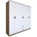 Dulap pentru haine, Miwood, Yaman 1600-64, 180x190x45 cm, PAL, Nuc deschis