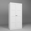 Dulap pentru haine, Miwood, Lucas 1600-81, 94x190x60 cm, PAL, Alb