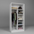 Dulap pentru haine, Miwood, Lucas 1600-81, 94x190x60 cm, PAL, Alb