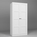 Dulap pentru haine, Miwood, Lucas 1600-85, 94x190x60 cm, PAL, Alb