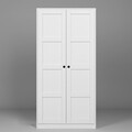 Dulap pentru haine, Miwood, Lucas 1600-85, 94x190x60 cm, PAL, Alb