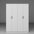 Dulap pentru haine, Miwood, Kardelen 1600-99, 140x180x51 cm, PAL, Alb