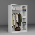 Dulap pentru haine, Miwood, Kardelen 1600-101, 120x180x51 cm, PAL, Alb