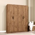 Dulap pentru haine, Miwood, Kardelen 1600-114, 140x180x51 cm, PAL, Maro