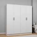Dulap pentru haine, Miwood, Kardelen 1600-103, 160x180x51 cm, PAL, Alb