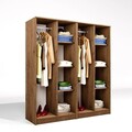 Dulap pentru haine, Miwood, Kardelen 1600-115, 160x180x51 cm, PAL, Maro
