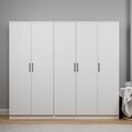 Dulap pentru haine, Miwood, Kardelen 1600-104, 200x180x51 cm, PAL, Alb