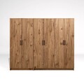 Dulap pentru haine, Miwood, Kardelen 1600-126, 220x180x51 cm, PAL, Maro