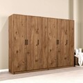 Dulap pentru haine, Miwood, Kardelen 1600-120, 240x180x51 cm, PAL, Maro