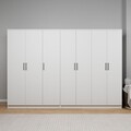 Dulap pentru haine, Miwood, Kardelen 1600-106, 280x180x51 cm, PAL, Alb