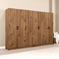 Dulap pentru haine, Miwood, Kardelen 1600-117, 280x180x51 cm, PAL, Maro