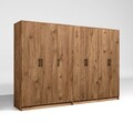 Dulap pentru haine, Miwood, Kardelen 1600-117, 280x180x51 cm, PAL, Maro