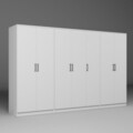 Dulap pentru haine, Miwood, Kardelen 1600-107, 280x180x51 cm, PAL, Alb