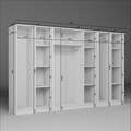 Dulap pentru haine, Miwood, Kardelen 1600-107, 280x180x51 cm, PAL, Alb