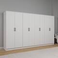 Dulap pentru haine, Miwood, Kardelen 1600-108, 300x180x51 cm, PAL, Alb