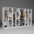 Dulap pentru haine, Miwood, Kardelen 1600-108, 300x180x51 cm, PAL, Alb