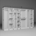 Dulap pentru haine, Miwood, Kardelen 1600-108, 300x180x51 cm, PAL, Alb