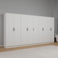 Dulap pentru haine, Miwood, Kardelen 1600-109, 340x180x51 cm, PAL, Alb