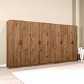 Dulap pentru haine, Miwood, Kardelen 1600-124, 340x180x51 cm, PAL, Maro