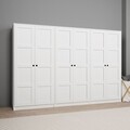 Dulap pentru haine, Miwood, Lucas 1600-88, 280x190x60 cm, PAL, Alb