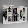 Dulap pentru haine, Miwood, Lucas 1600-88, 280x190x60 cm, PAL, Alb
