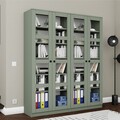 Dulap multifunctional, Miwood, Lucas Glass 1600-76, 80x190x37 cm, PAL, Verde