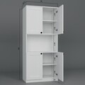 Dulap multifunctional, Miwood, Lucas 1600-102, 80x180x44 cm, PAL, Alb