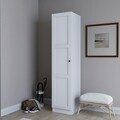 Dulap multifunctional, Miwood, Lucas 1600-67, 40x182x35 cm, PAL, Alb