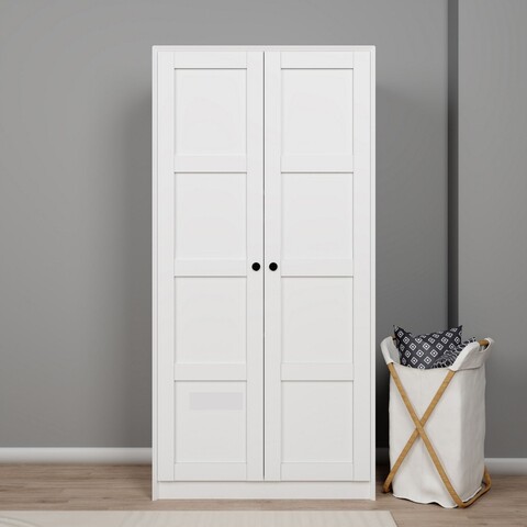 Dulap multifunctional, Miwood, Lucas 1600-80, 94x190x60 cm, PAL, Alb