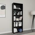Corp biblioteca, Miwood, Lucas 1600-113, 64x182x25 cm, PAL, Negru