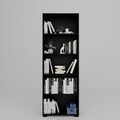Corp biblioteca, Miwood, Lucas 1600-113, 64x182x25 cm, PAL, Negru