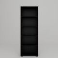 Corp biblioteca, Miwood, Lucas 1600-113, 64x182x25 cm, PAL, Negru