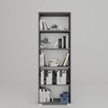 Corp biblioteca, Miwood, Lucas 1600-111, 64x182x25 cm, PAL, Gri