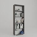 Corp biblioteca, Miwood, Lucas 1600-111, 64x182x25 cm, PAL, Gri