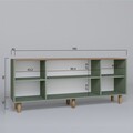 Consola, Miwood, Bohemian 1600-147, 180x75x40 cm, PAL, Verde