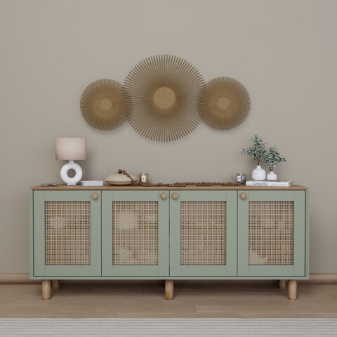 Consola, Miwood, Bohemian 1600-132, 180x75x40 cm, PAL, Verde