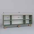 Consola, Miwood, Bohemian 1600-132, 180x75x40 cm, PAL, Verde