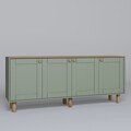 Consola, Miwood, Bohemian 1600-82, 180x75x40 cm, PAL, Verde