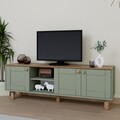 Comoda TV, Miwood, Bohemian 1600-84, 160x56x40 cm, PAL, Verde